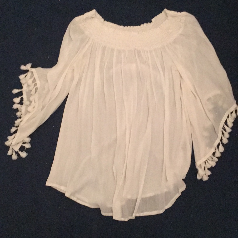 White off the shoulder blouse